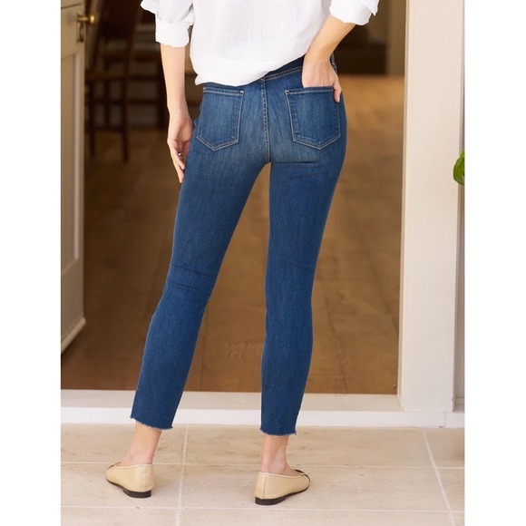 Frank & Eileen Sligo Italian Power Denim 1999 Wash Blue Cropped Jeans 29 Preppy - Picture 5 of 12